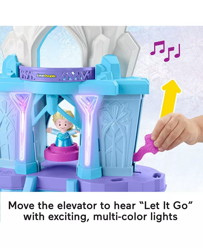 Fisher Price Disney Frozen Toy  Fisher-Price Little People Playset with Anna and Elsa Figures  Elsa’s Enchanted Lights Palace