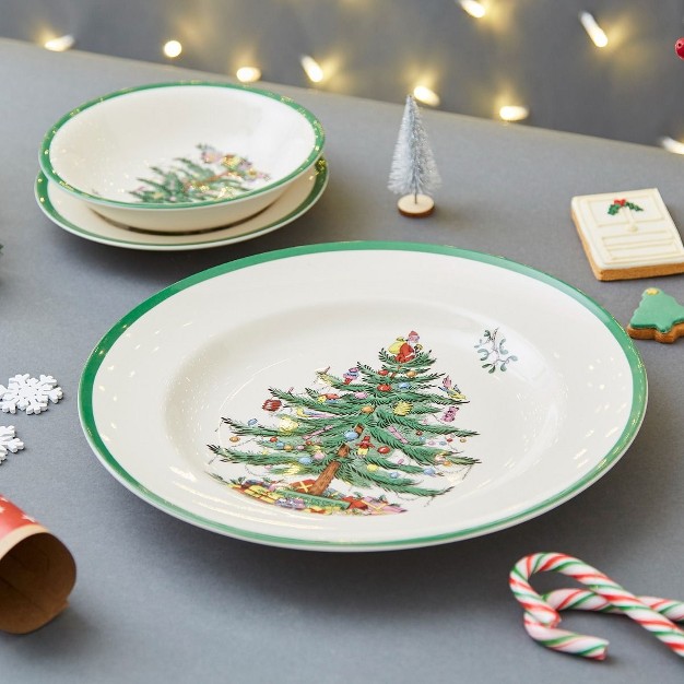 Spode Christmas Tree 10 5 Inch Dinner Plates Set Of 4