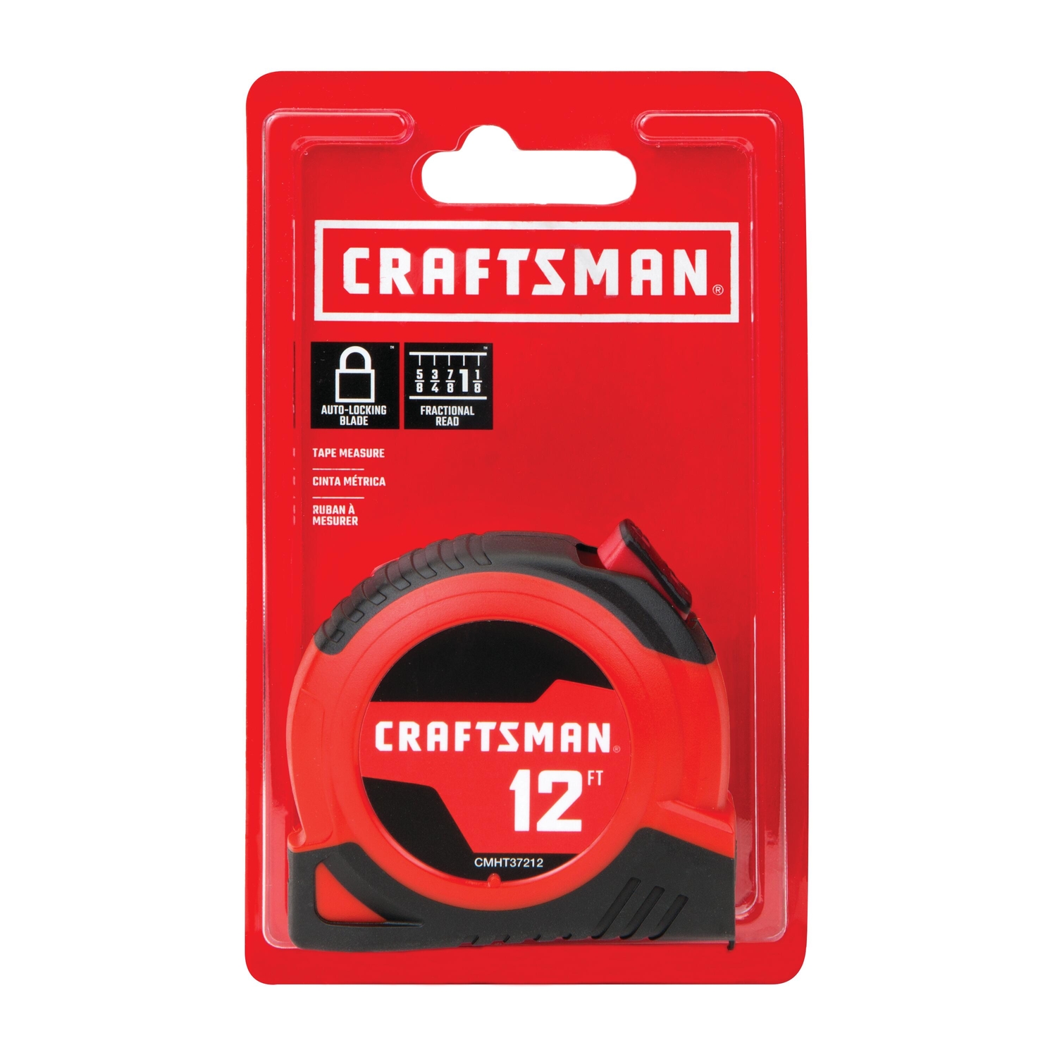 Craftsman 12 ft. L X 1 in. W Tape Measure 1 pk