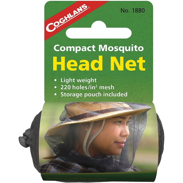 Coghlan x27 s Compact Mosquito Head Net Lightweight W Storage Pouch Mesh 220 Holes