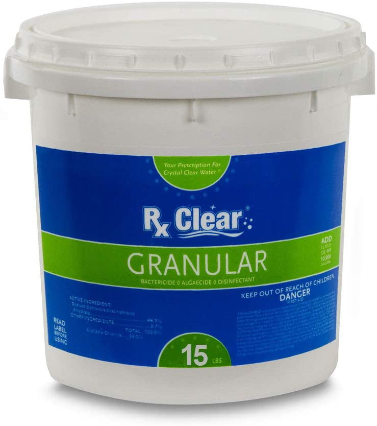 Rx Clear Granular Swimming Pool Chlorine - 40 lb Bucket