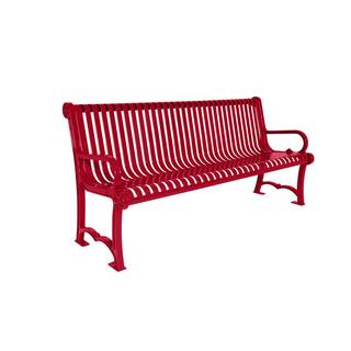 ULTRASITE 6 ft. Charleston Bench with Back Slat 964-S6-RED