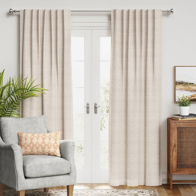 1pc Blackout Textural Overlay Window Curtain Panel