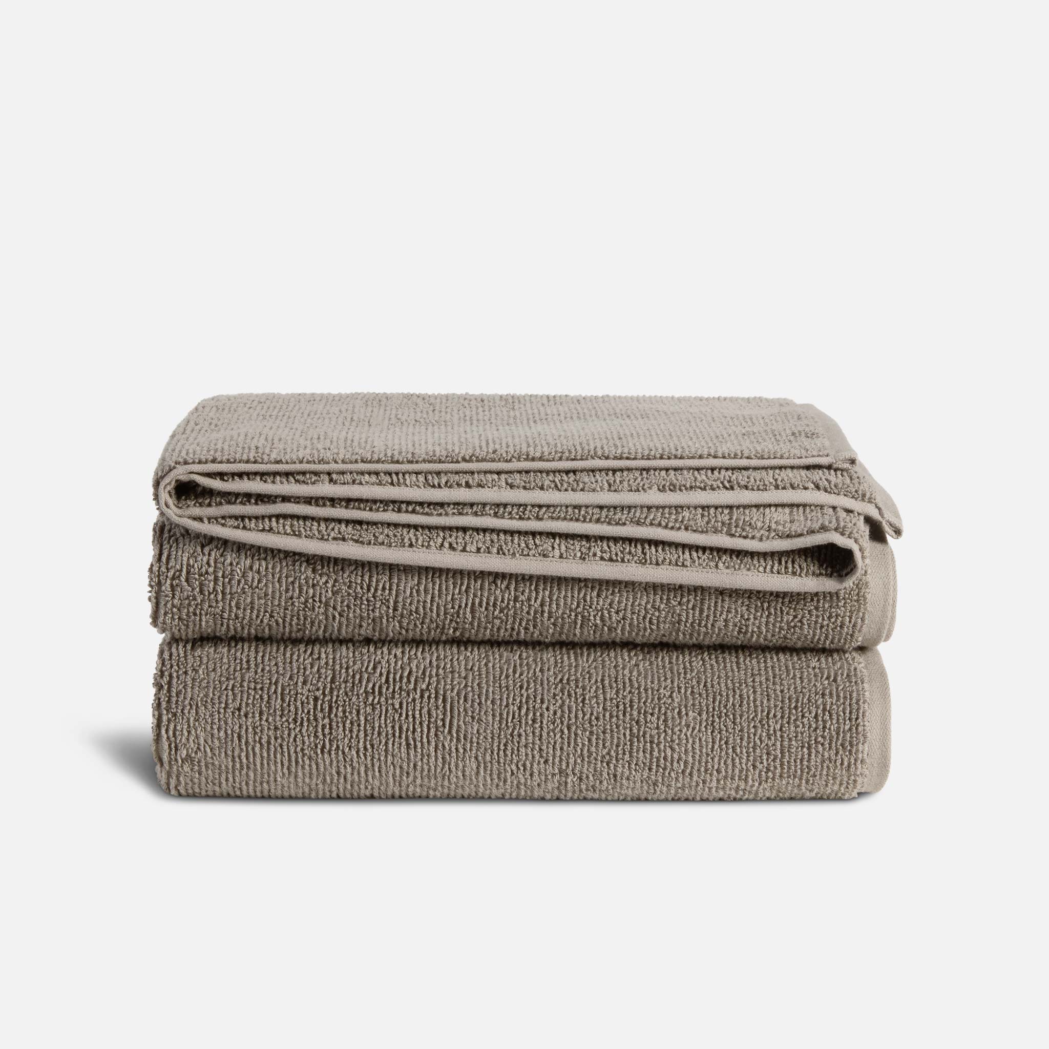 Organic Ribbed Bath Sheets