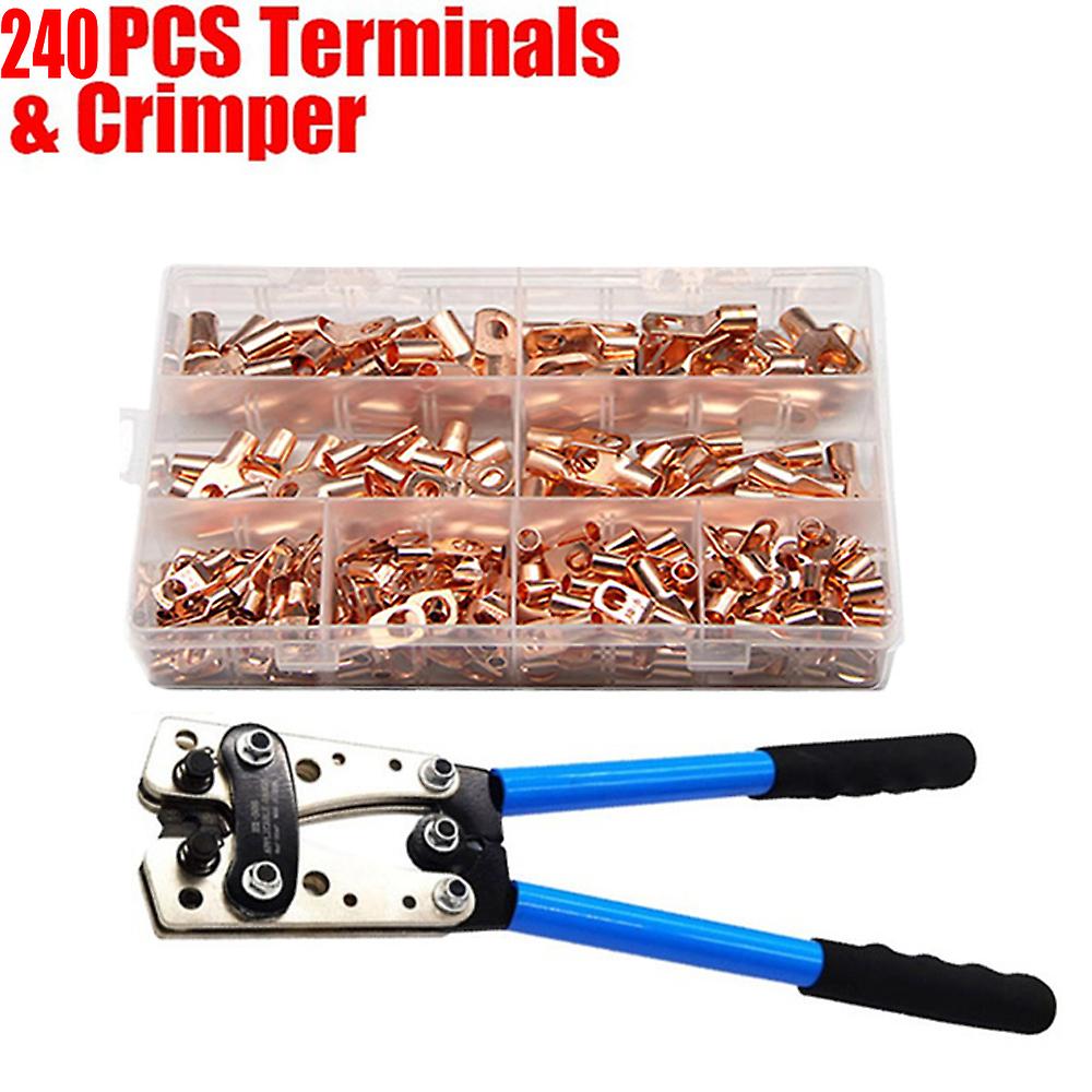 Born Pretty Assortment Car Auto Copper Ring Terminal Wire Crimp Connector Bare Cable Battery Terminals Soldered Connectors Kit Hx-50b