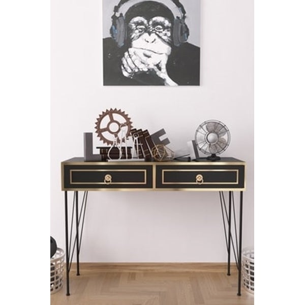 Modern 2-Drawers Sideboard Metal Legs Sideboard