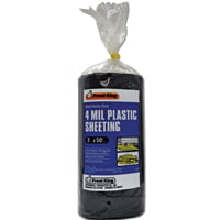 Frost King P350BW Extra Heavy-Duty Polyethylene Sheeting, 50 ft L, 3 ft W, 4 mil Thick, Black