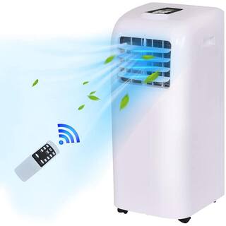 Gymax 8000 BTU(DOE) Portable Air Conditioner Cooling Fan Dehumidifier 8000BTU with Remote Control White GYM07549