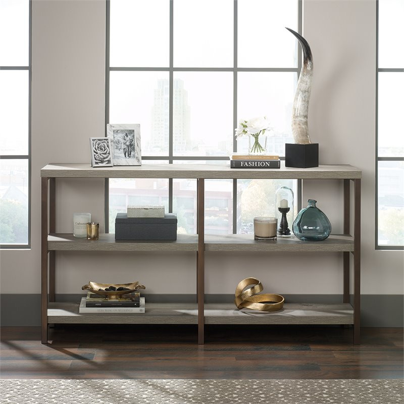 Sauder Manhattan Gate Console Table in Mystic Oak   Transitional   Console Tables   by Homesquare  Houzz