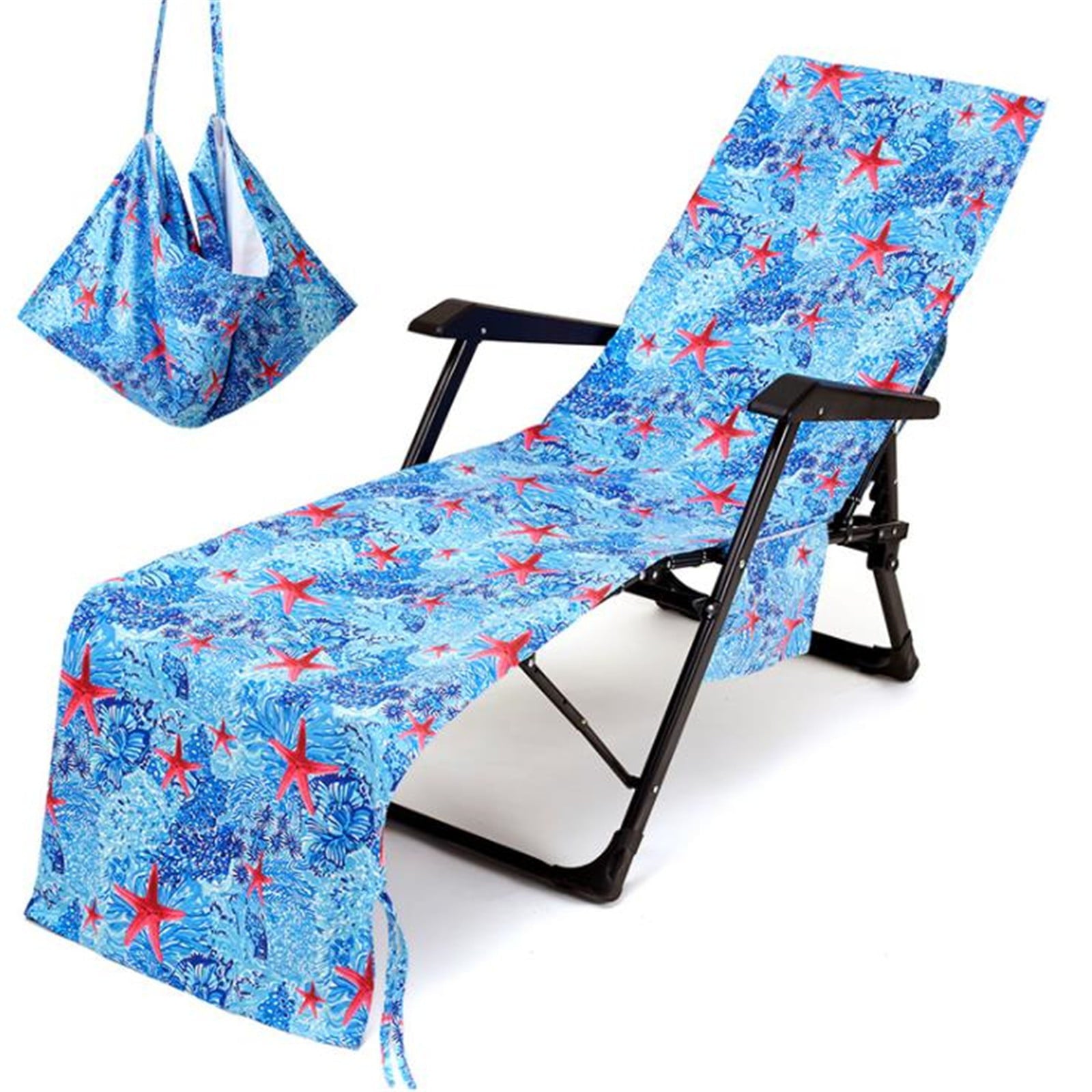 Baofu Beach Chair Cover Printed Beach Towel Polyester Cotton Lounge Chair Towel for Home