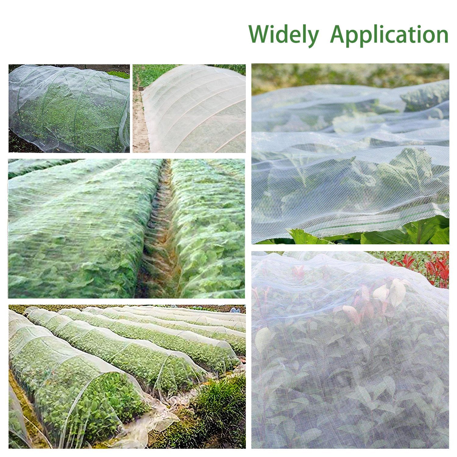 Bug Net Insect Bird Netting, Garden Netting Protect Plants Fruits Flowers 6.5Ft x 10Ft