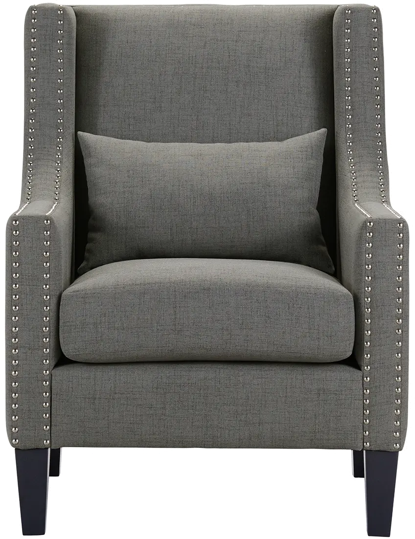 Whittier Modern Westin Charcoal Gray Accent Chair