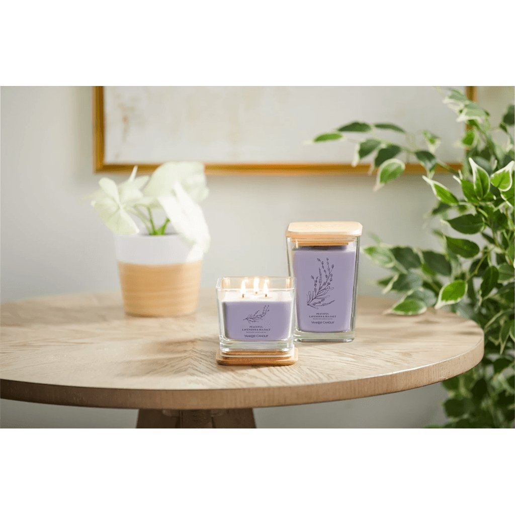 Yankee Candle  Well Living Collection - Large Square Candle in Peaceful Lavender & Sea Salt