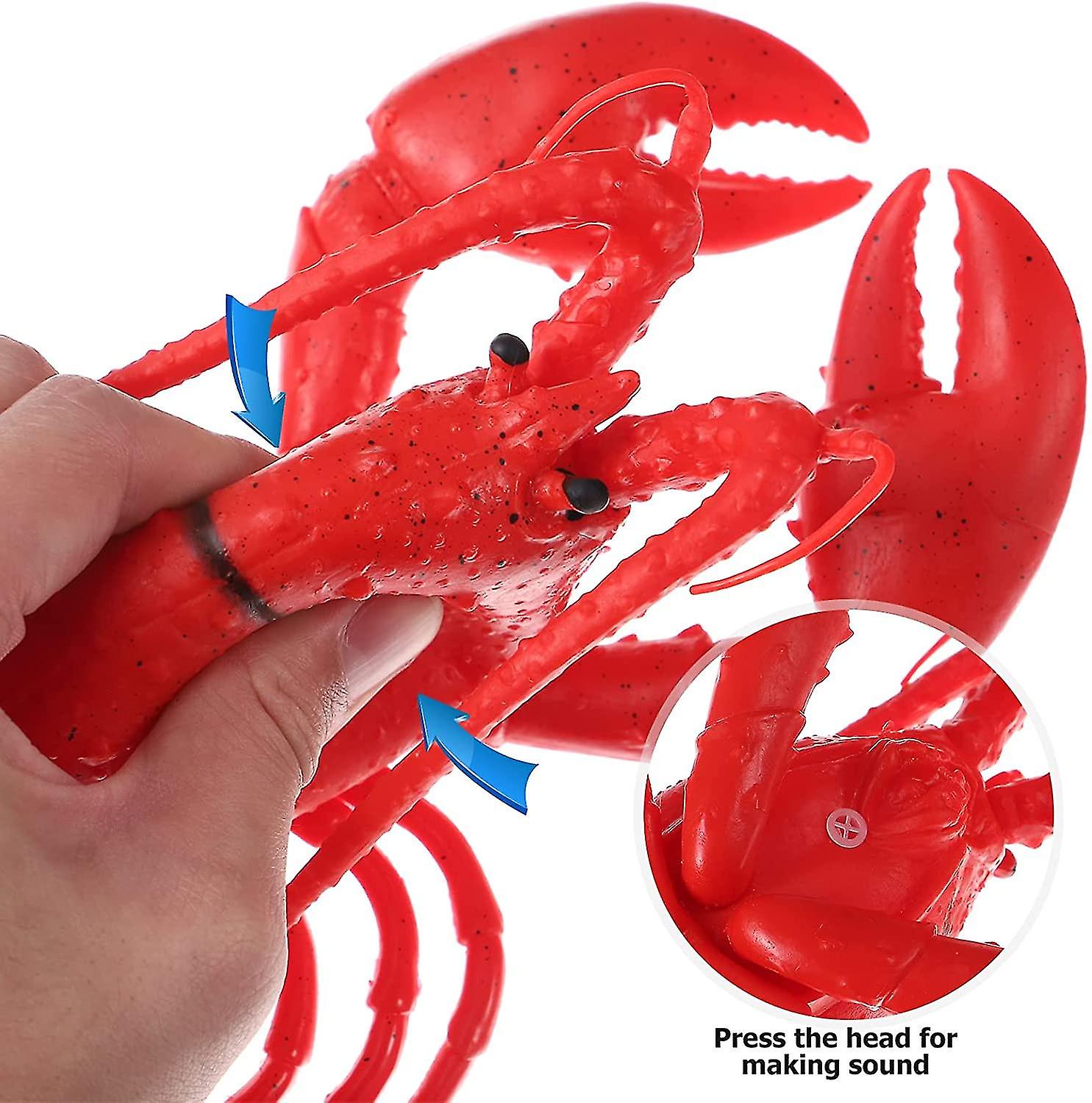 Toy Lobster Rubber，lobster Shape Simulation Soft Rubber Model Pinch Children's Toys