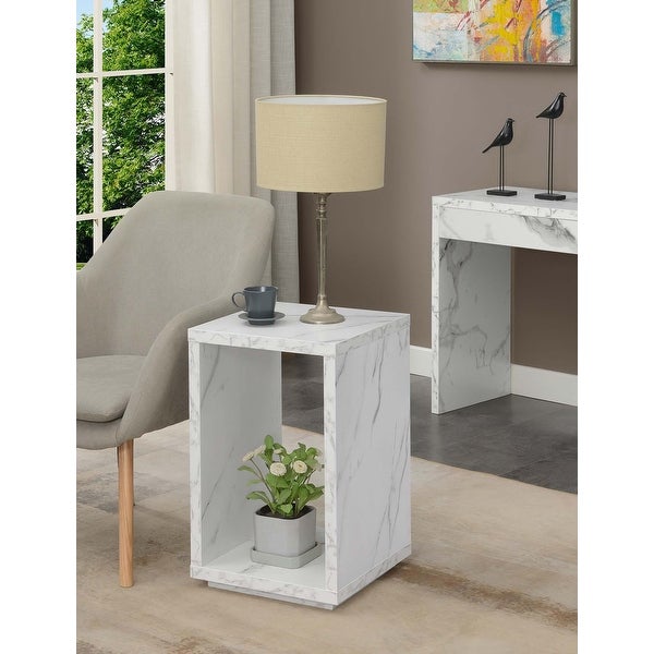 Porch and Den Woodshire End Table with Shelf