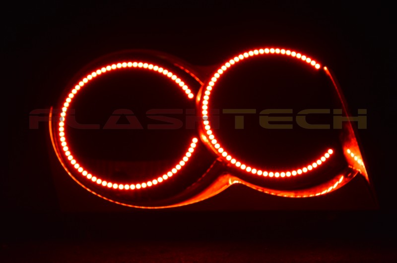 Flashtech LED RGB Multi Color Halo Ring Headlight Kit for Jeep Grand Cherokee 05-10 V.3 Fusion Color Change