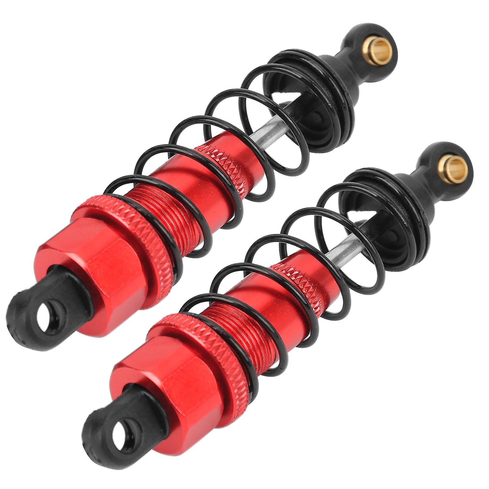 2pcs Rc Shock Absorber 82mm Aluminum Alloy Rc Damper Upgrade Parts For Tamiya Cc01 Cc02red