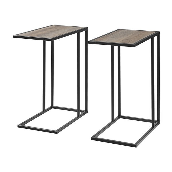 Middlebrook 20-inch Urban Industrial Asymmetrical C Side Table - Set of 2