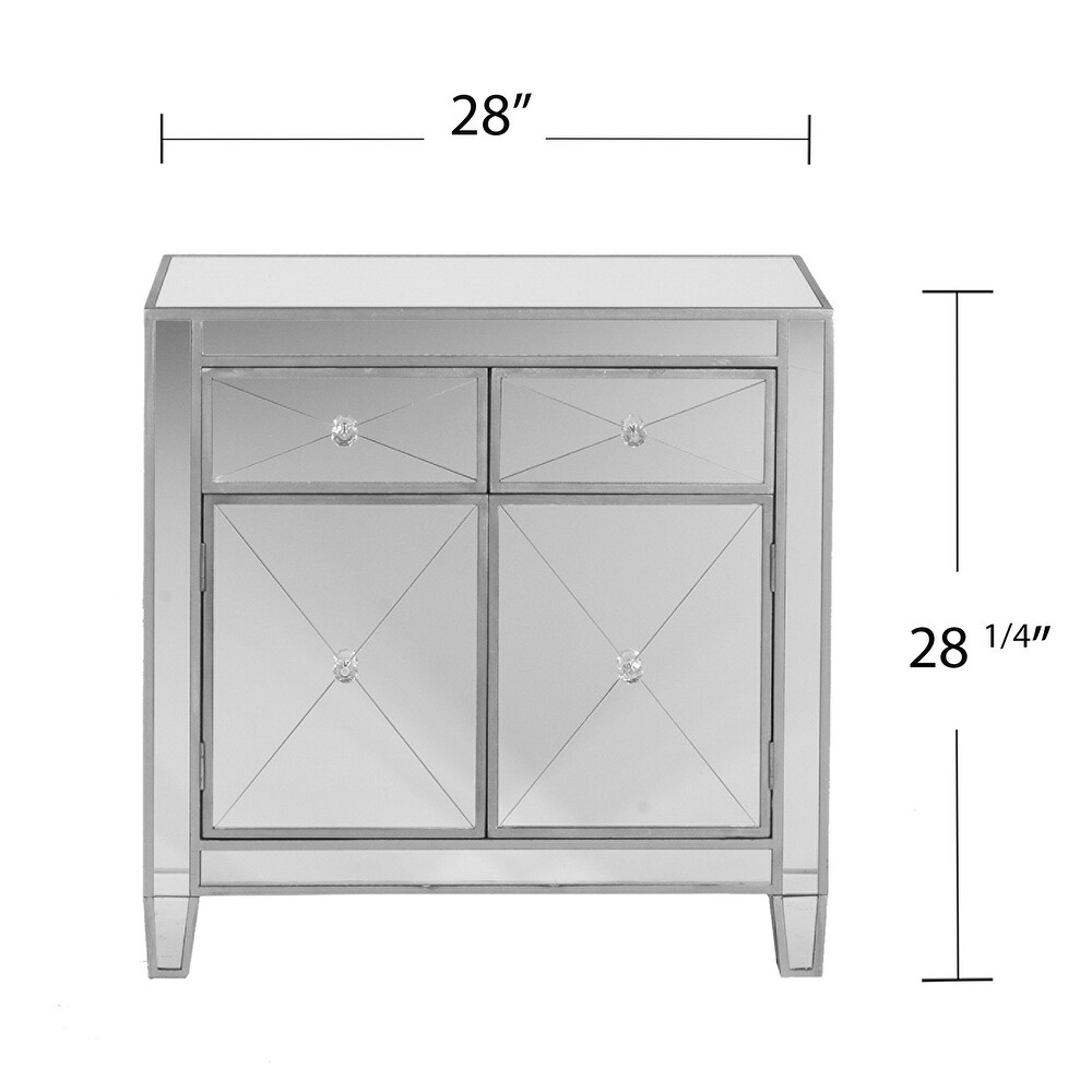 SEI Furniture Dalton 2 Door Mirrored Accent Cabinet