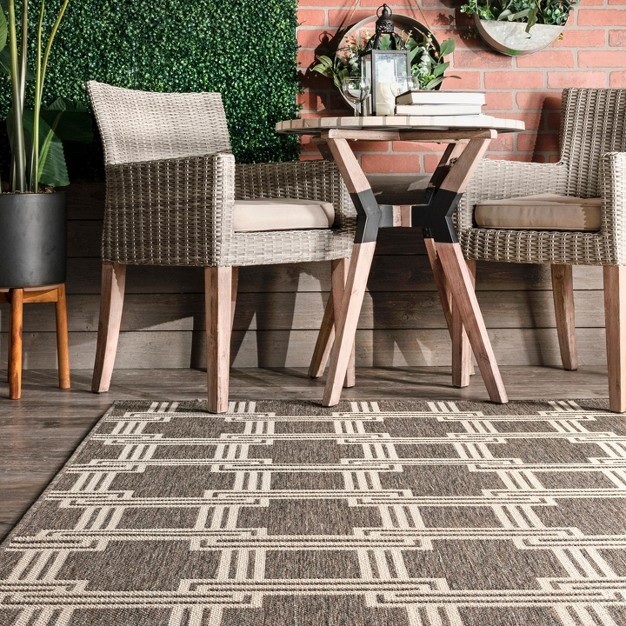 Nuloom Malaya Greek Trellis Indoor outdoor Patio Area Rug