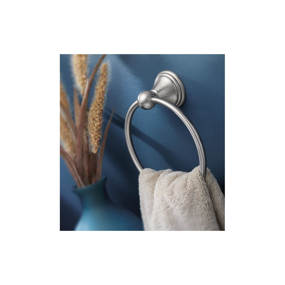 Moen Preston Towel Ring Brushed Nickel Die Cast Zinc ;