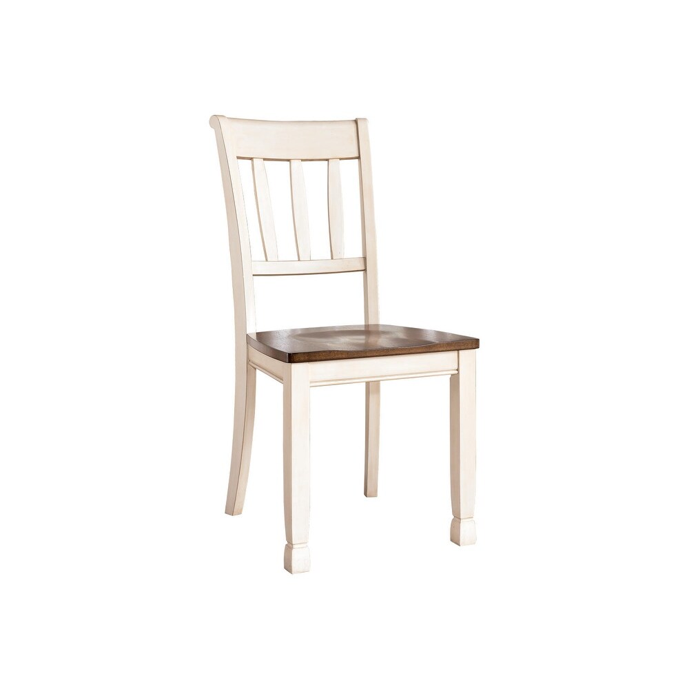 Signature Design by Ashley Whitesburg Brown and White Dining Chairs (Set of 2)