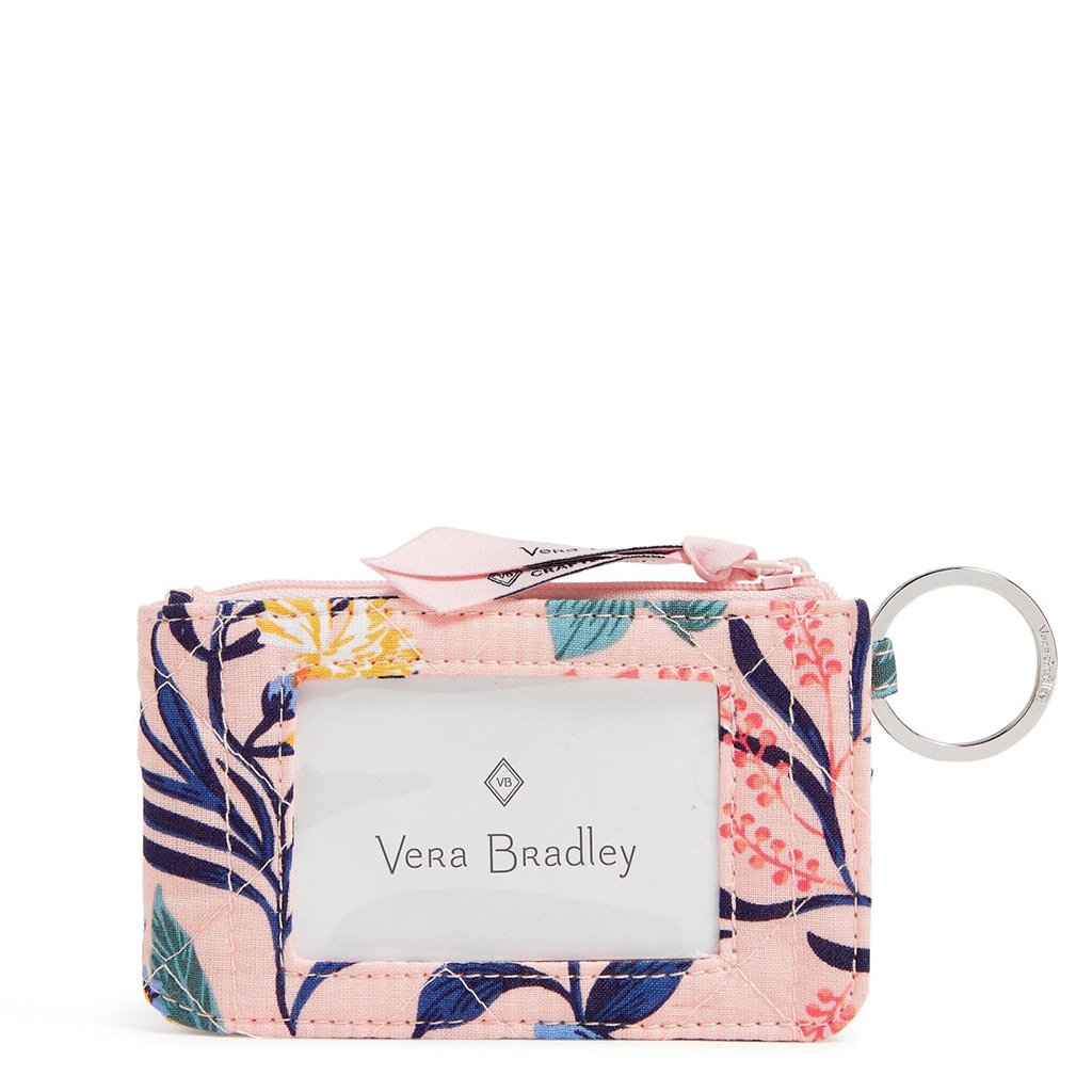 Vera Bradley  RFID Deluxe Zip ID Case in Paradise Coral