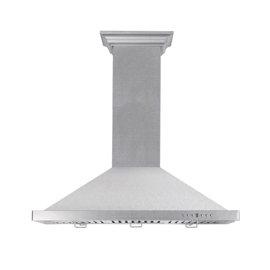 ZLINE Designer Series Fingerprint Resistant Stainless Steel Convertible Vent Wall Mount Range Hood