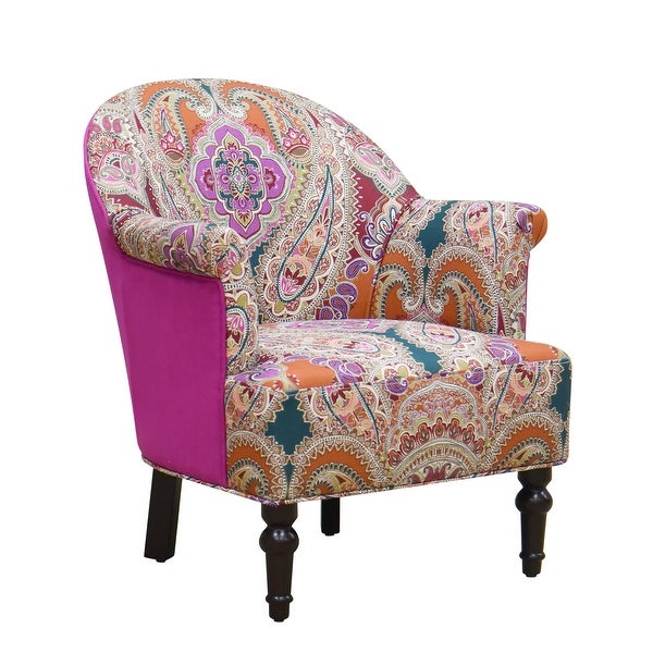 Homy Casa Floral Fabric Accent Chair Arm Chair