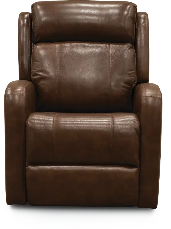 Blair Brown Leather-Match Power Swivel Glider Recliner