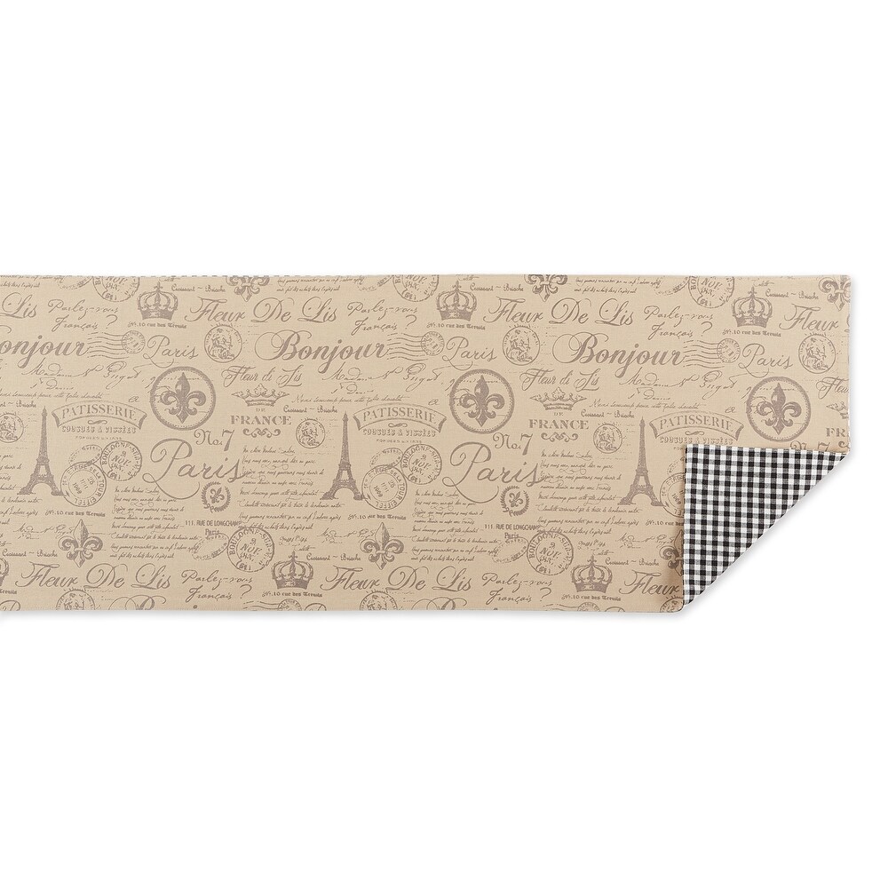 French Flourish Print Table Runner 14x108   Table Runner  14x108\