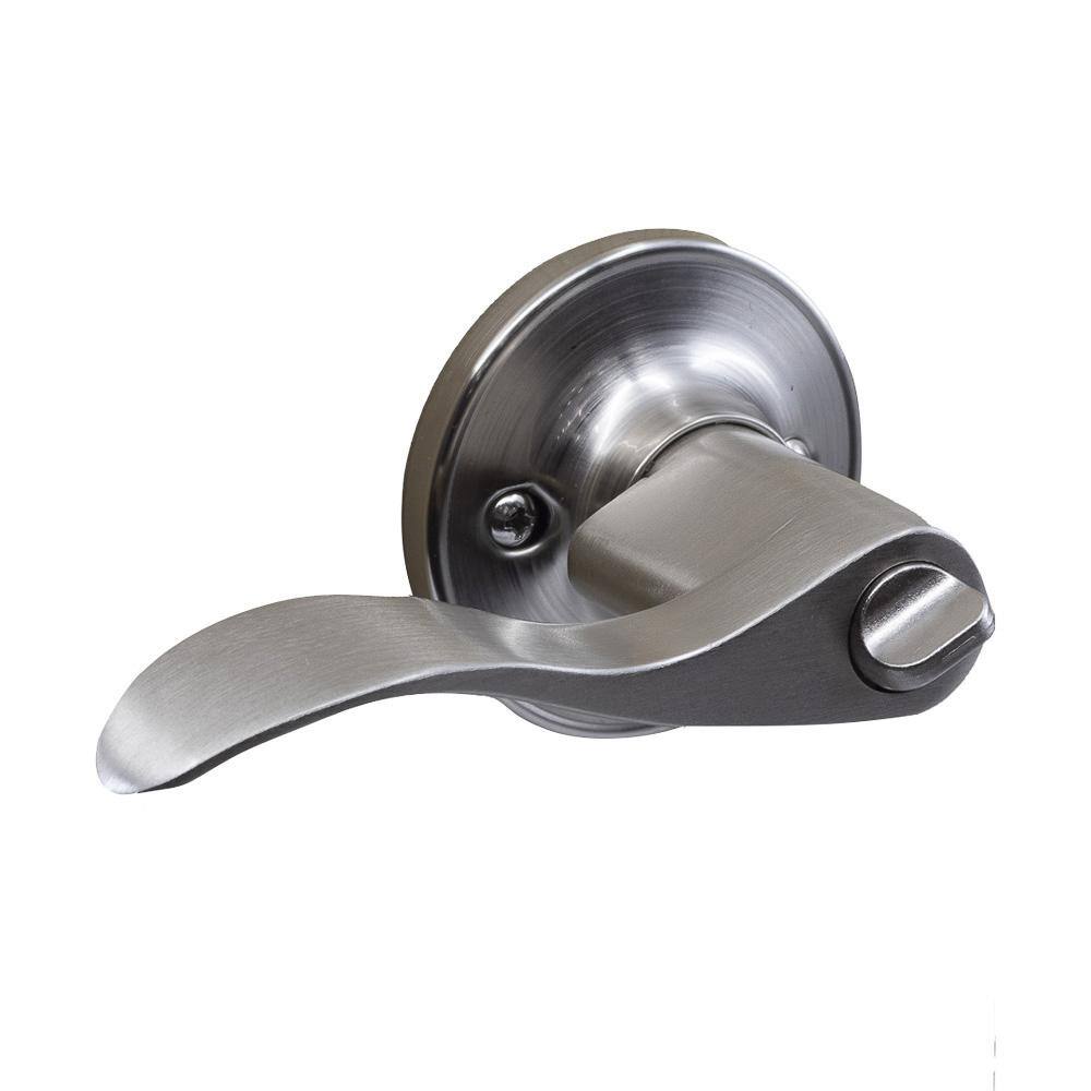 DELANEY HARDWARE 5-Bennett Satin Nickel Entry Door Handles and 5-Satin Nickel Single Cylinder Deadbolt All Keyed Alike BN3001R-PP