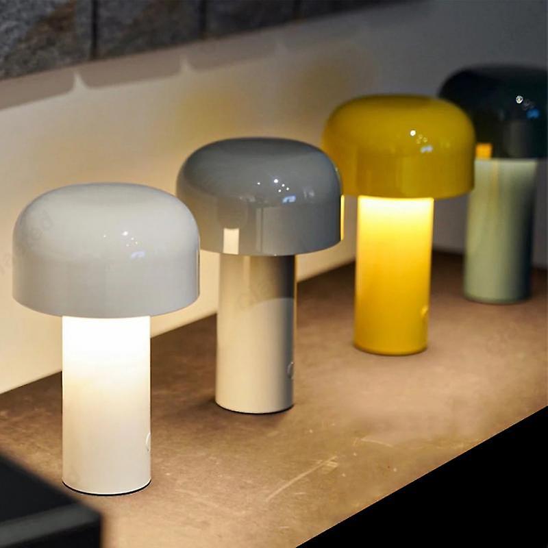 Mushroom Table Lamp Rechargable Night Light Portable Usb Charging Touch Bedside Table Lamp Living Room Decoration Lamp