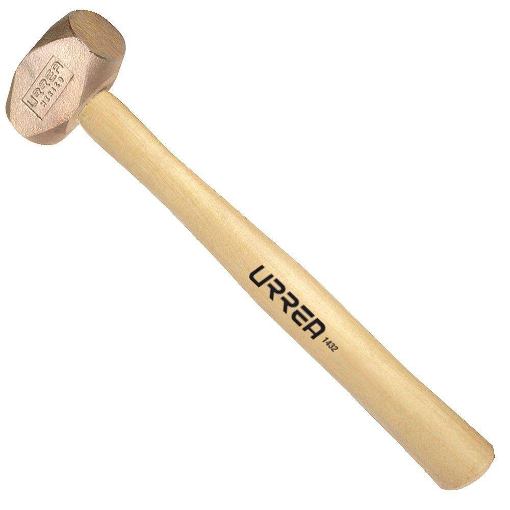 URREA 54 oz. Brass Head Hammer with Oak Handle 1432