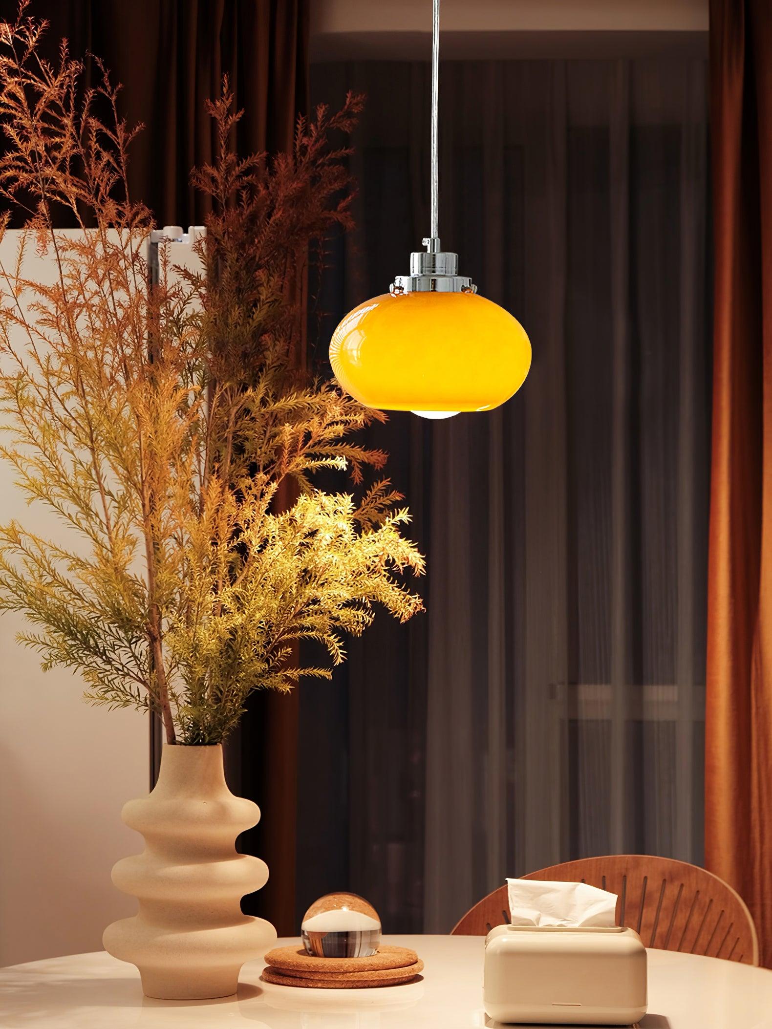 Oval Persimmon Pendant Light