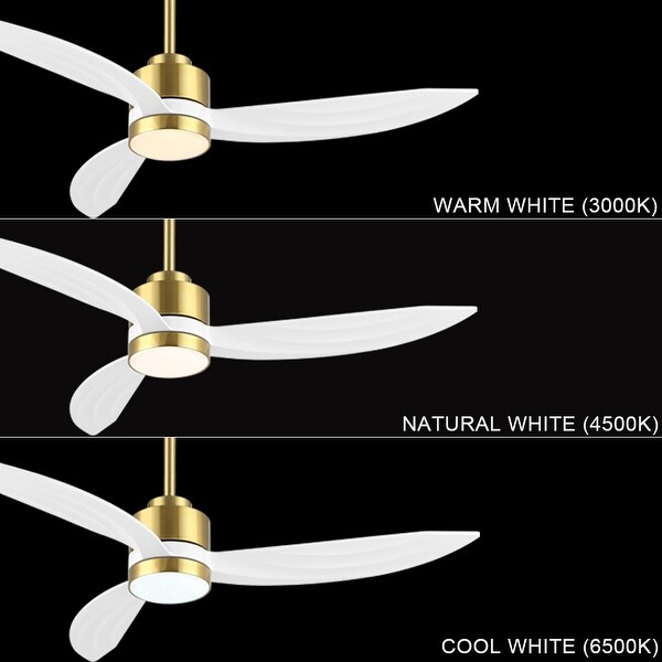 WINGBO 52-inch 3-Blades Indoor Celiing Fan with LED Light and Remote - N/A Shopping - The Best Deals on Ceiling Fans | 41137479