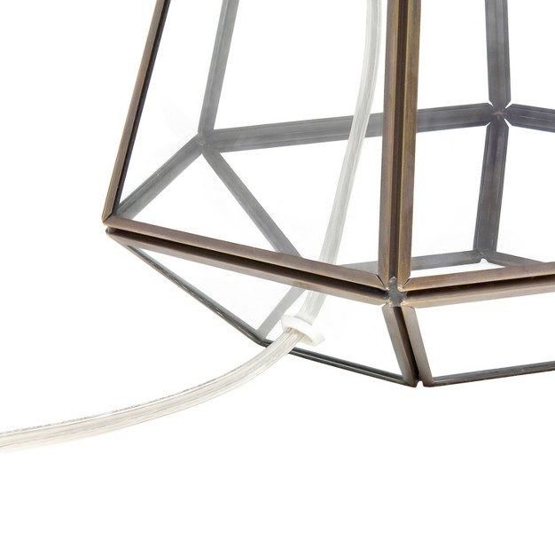 Glass And Brass Pyramid Table Lamp Elegant Designs