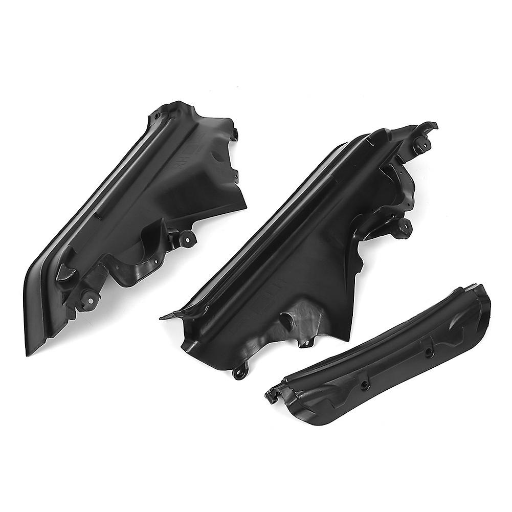 Set Of 3 Engine Upper Compartment Partition Panel For Bmw X5 X6  E70n E70 E71 E72 Replaces 51717169419 51717169420 51717169421 Black