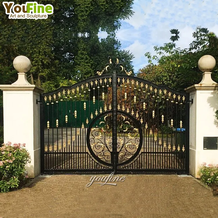 New Simple Wrought Iron Sliding Gate Design