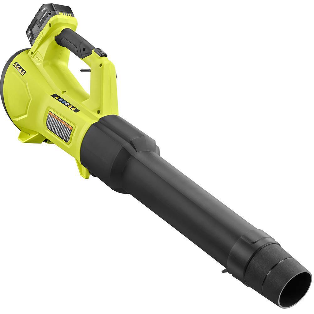 RYOBI ONE HP 18V Brushless Whisper Series 130 MPH 450 CFM Cordless Blower wElectrostatic Sprayer 40 Ah Battery and Charger