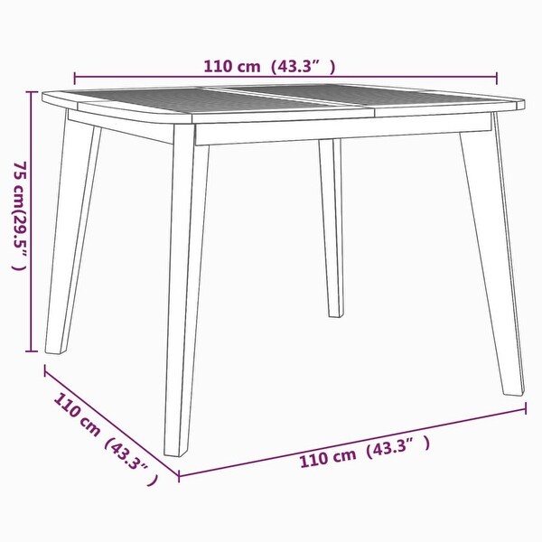 vidaXL 3/5/7/9 Piece Patio Dining Set Solid Wood Acacia