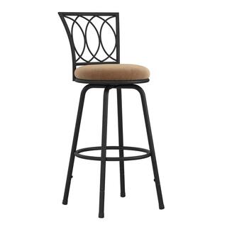 DHP Ciaran Upholstered Tan Microfiber Seat Swivel Barstool (Set of 3) DE13981