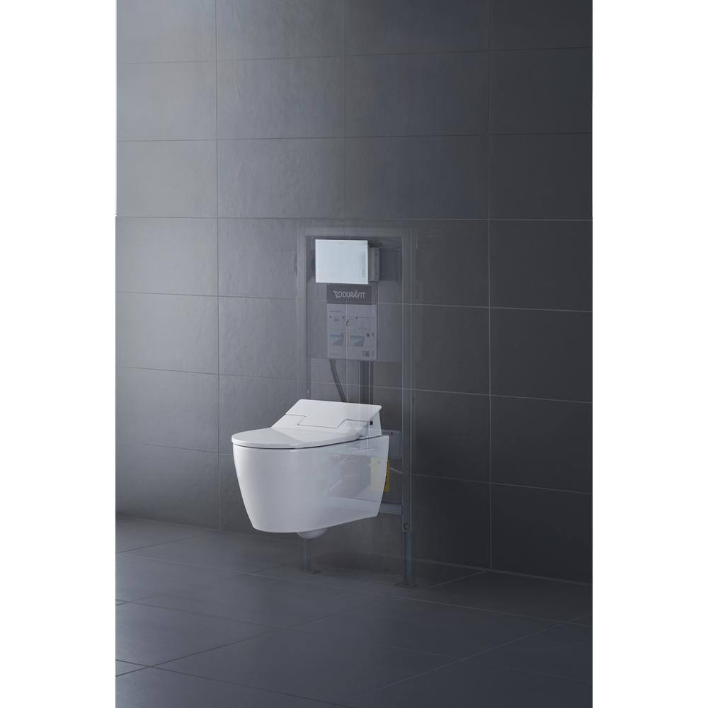 Duravit SensoWash Slim Electric Bidet Seat for Elongated Toilet in White 611000001001300