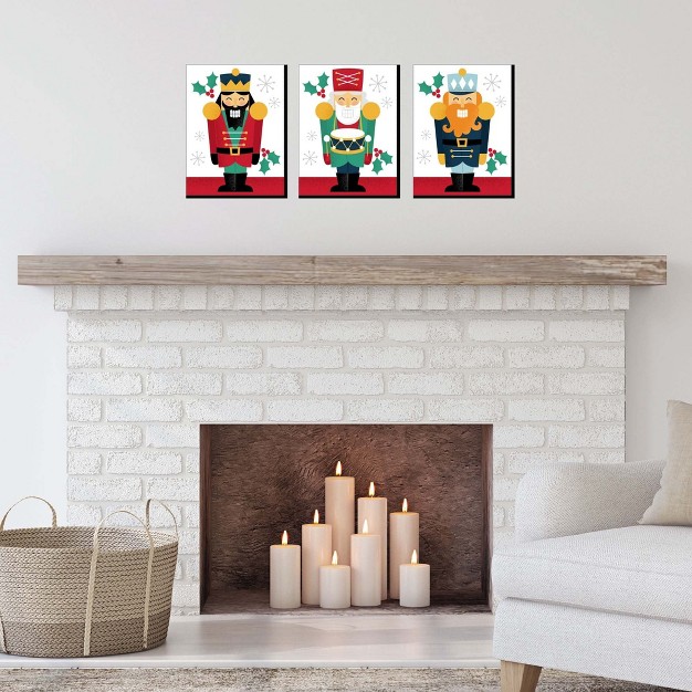 Big Dot Of Happiness Christmas Nutcracker Holiday Wall Art Room Decor 7 5 X 10 Inches Set Of 3 Prints