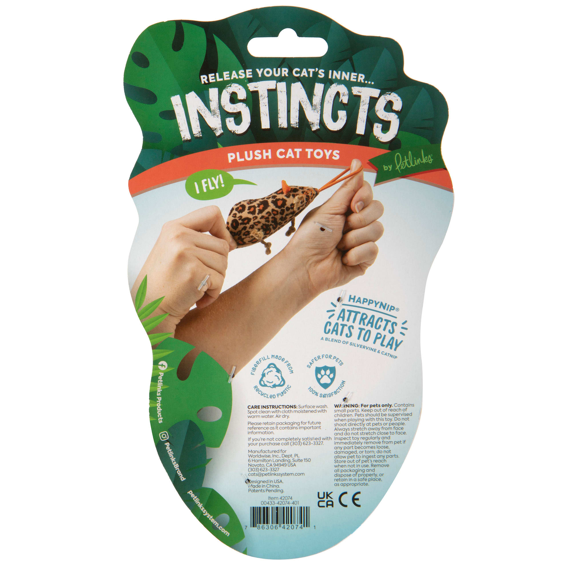 Petlinks Instincts Safari Sneakers Cat Toy， Small