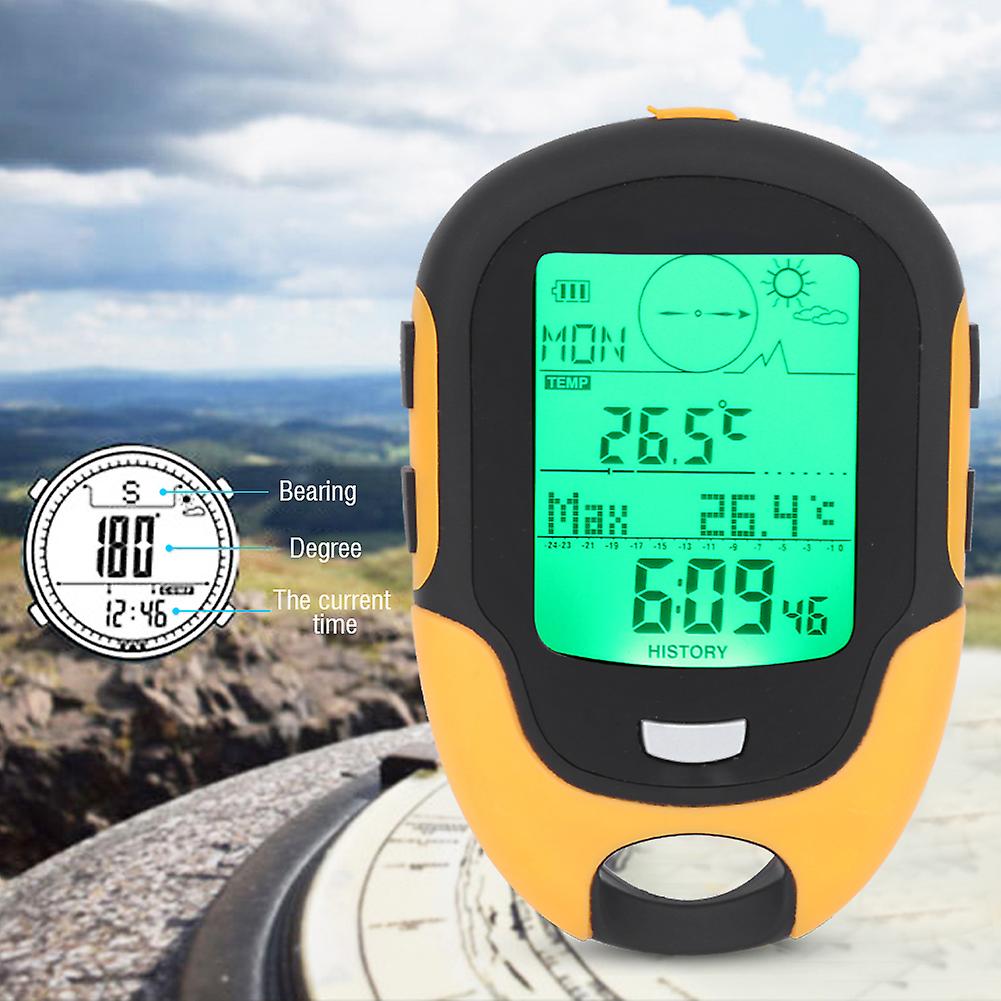 Fr500 Outdoor Multifunctional Car Altimeter Barometer Thermometer Hygrometer Compass