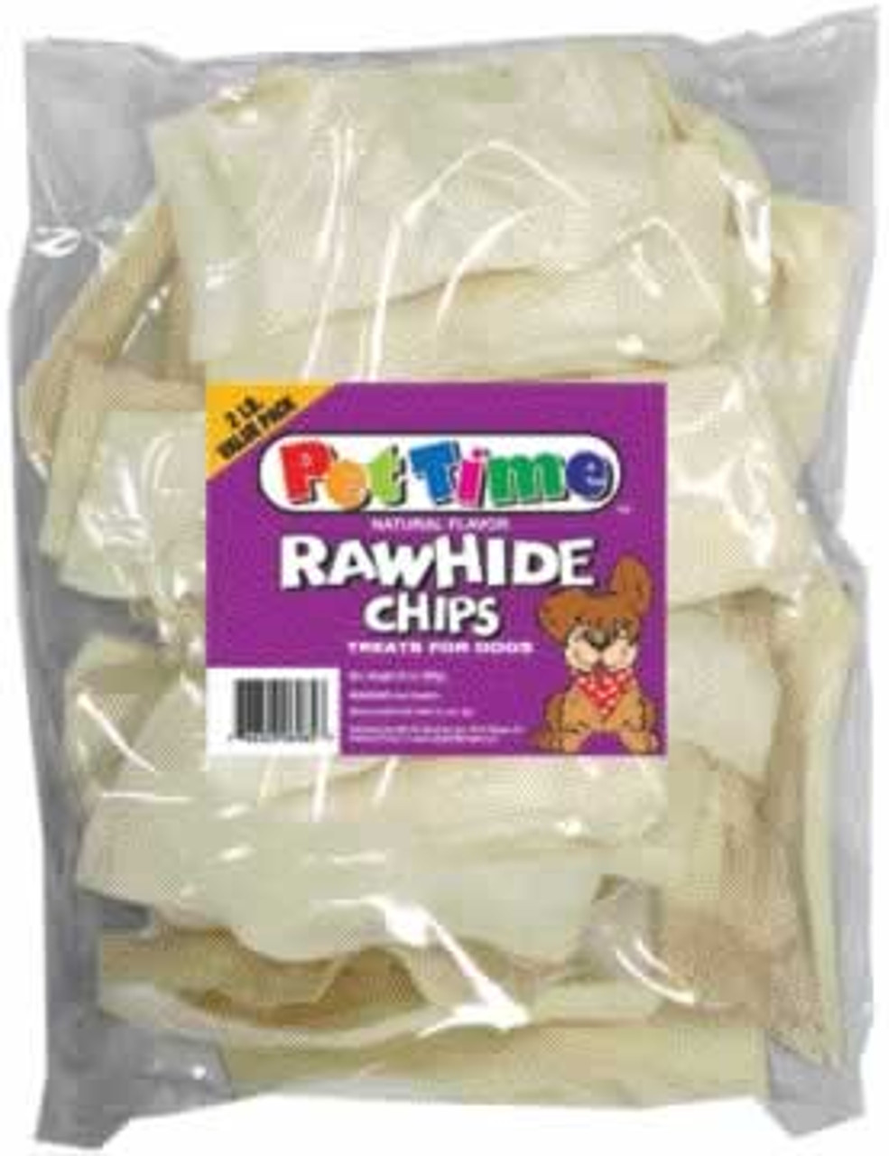 Natural Rawhide Chips Dog Treats， 2 Pound