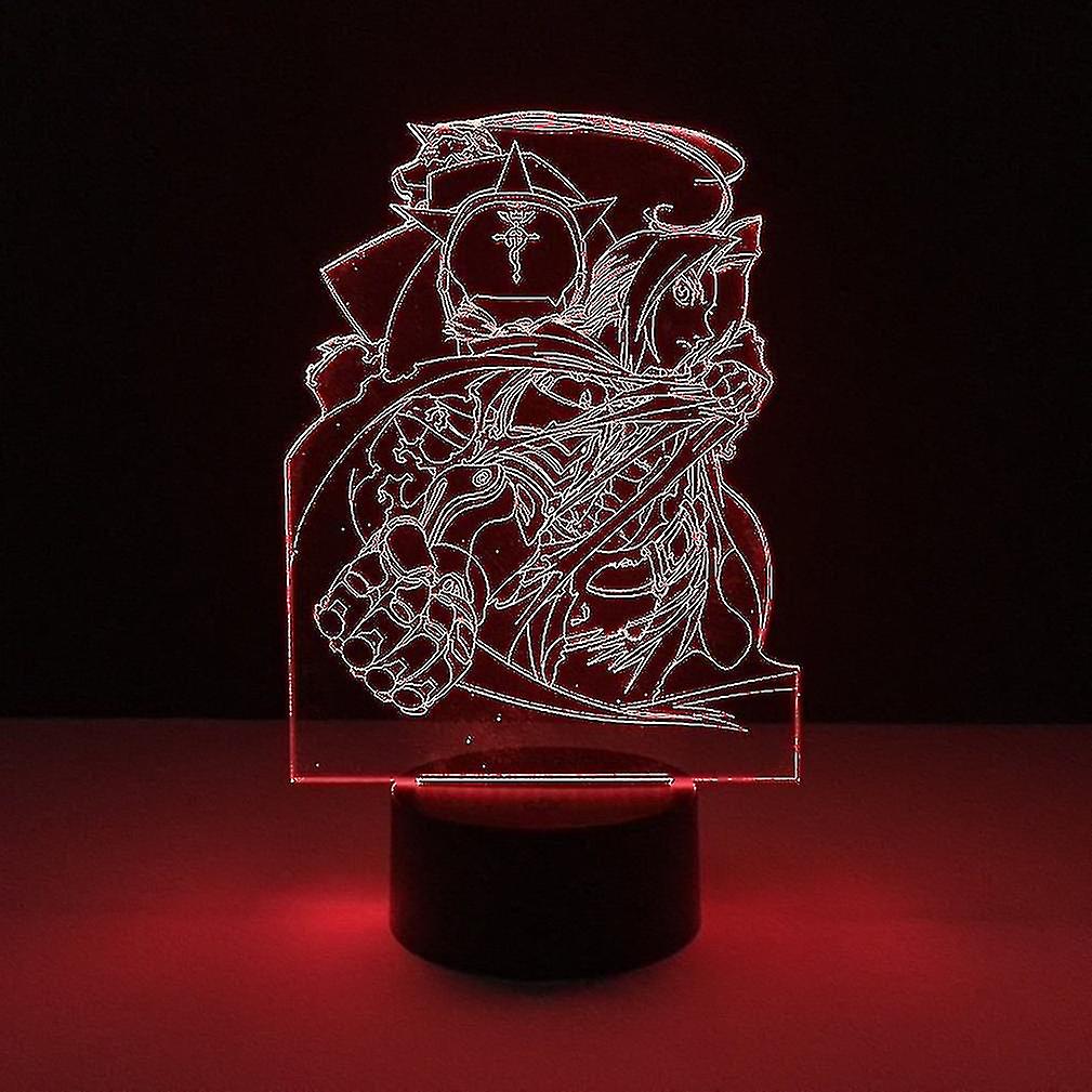 Fullmetal Alchemist  3d Led Night Light Kids Bedroom Table Lamp