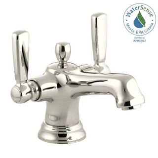 KOHLER Bancroft Single Hole 2-Handle Low-Arc Bathroom Faucet in Vibrant Polished Nickel K-10579-4-SN