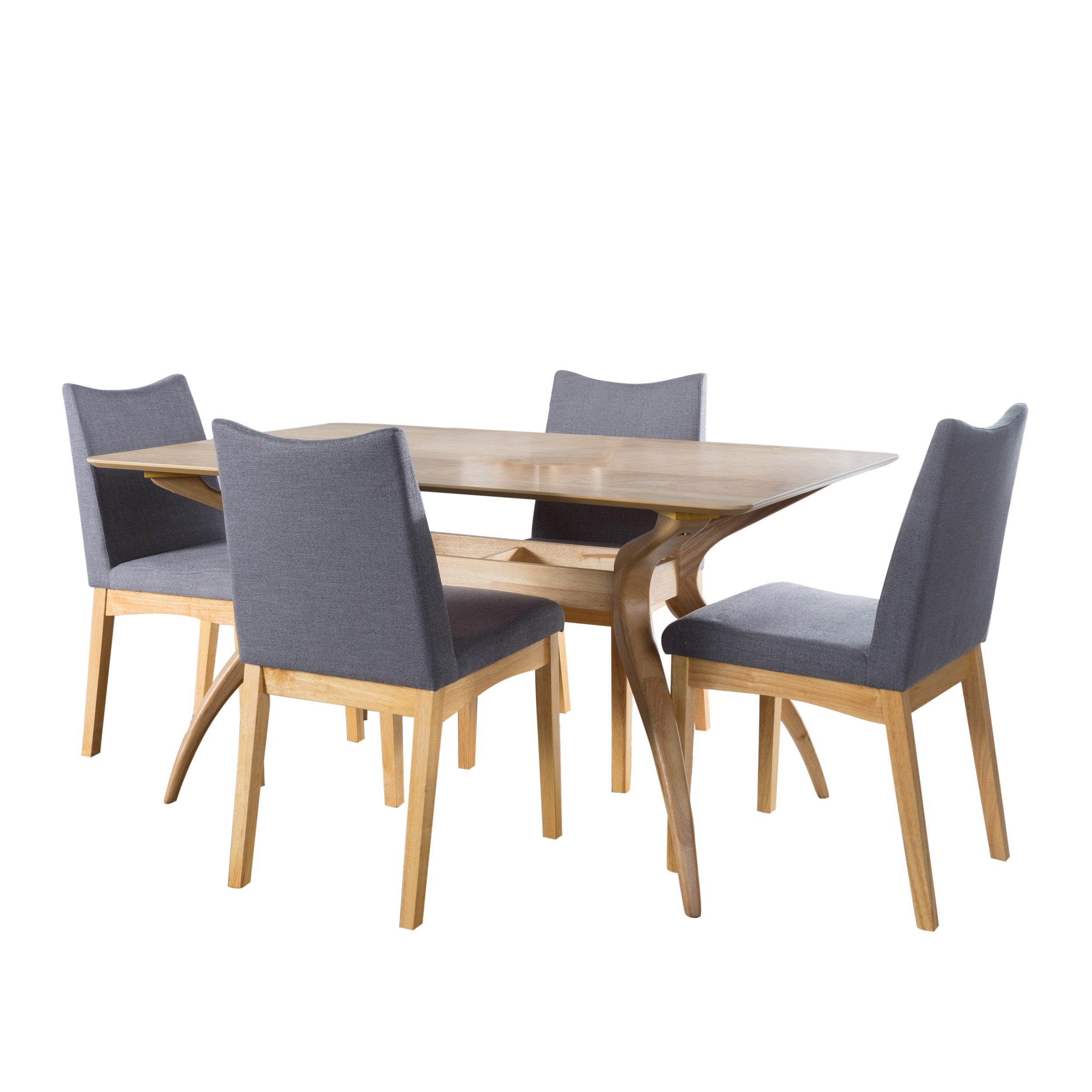 Gertrude Mid-Century Modern 4 Seater Dining Set